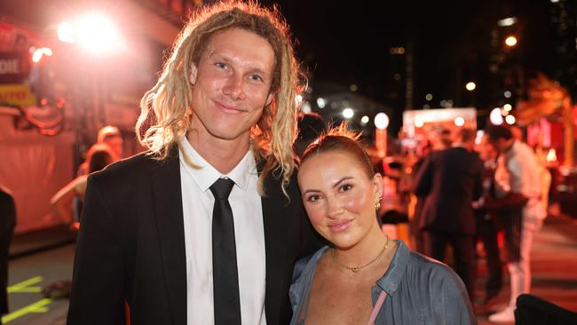 Boyd Hilder and Bridget Minogue at the Supercars GC500 Party Under Palms on Pit Lane for Gold Coast at Large. Picture, Portia Large.
