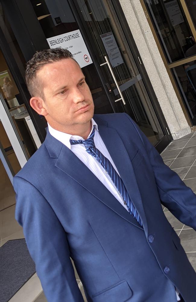 Gold Coast man Michael Lee Strutt, 35, formerly of Spring Hill, at Beenleigh Magistrates Court. Picture: Alex Treacy