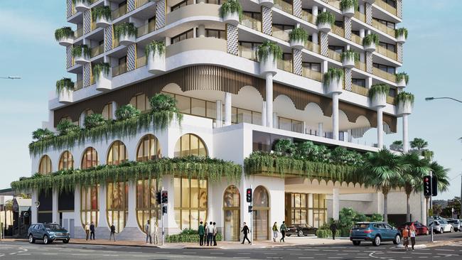Artist impression of The Collective Hotel proposed for The Collective site in Palm Beach