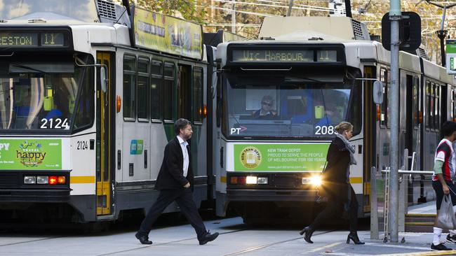 Victoria’s train and tram network collects more than $900 million in fares annually. Picture: Sarah Matray