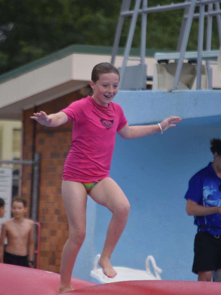 PARTY TIME: There were plenty of splatters and splashes at Dalby's pool party on Saturday.