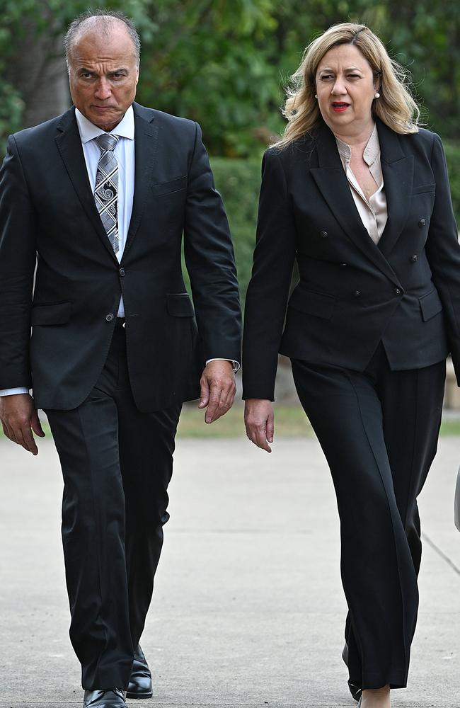 Dr Reza Adib with Queensland Premier Annastacia Palaszczuk. Picture: Lyndon Mechielsen/Courier Mail