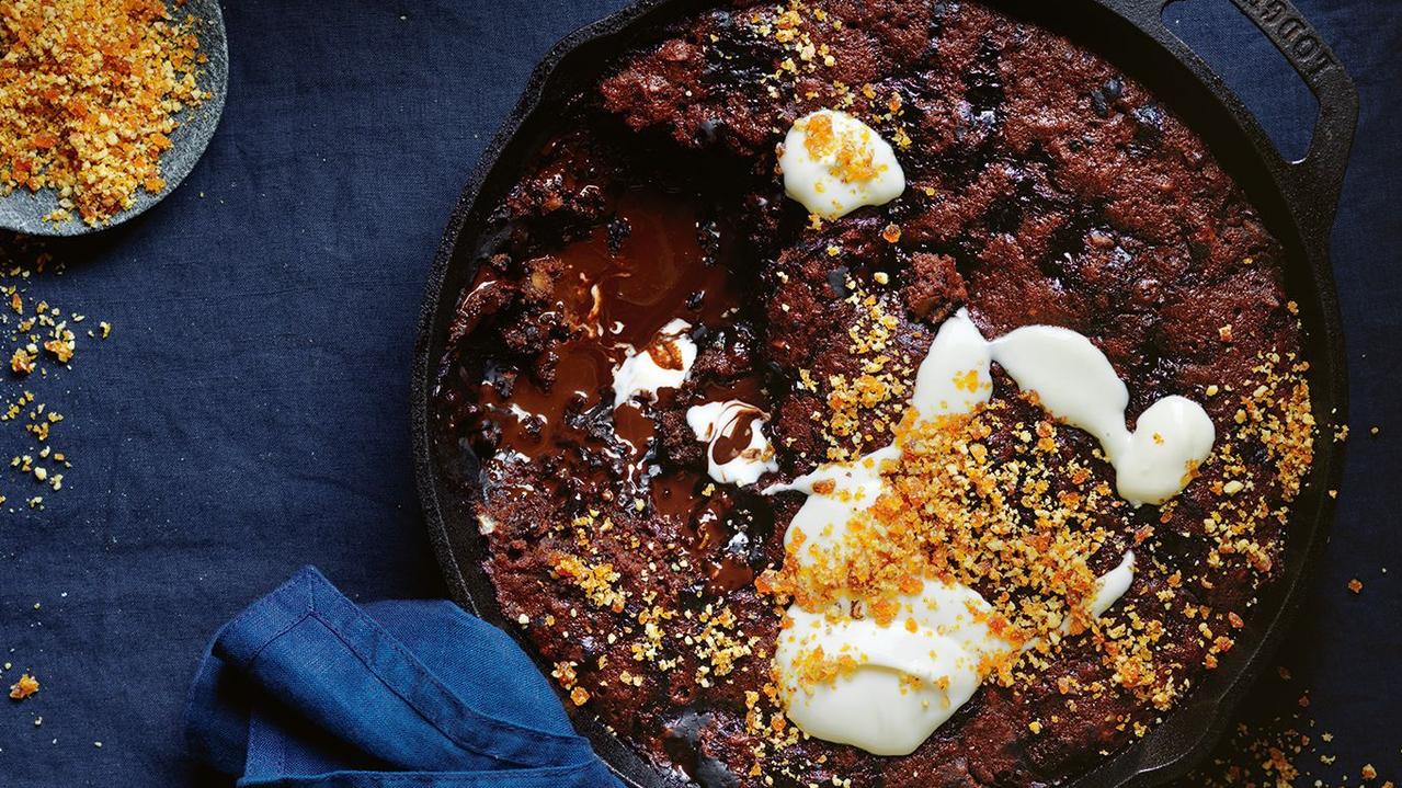 Chocolate pecan pie pudding. Picture: Supplied