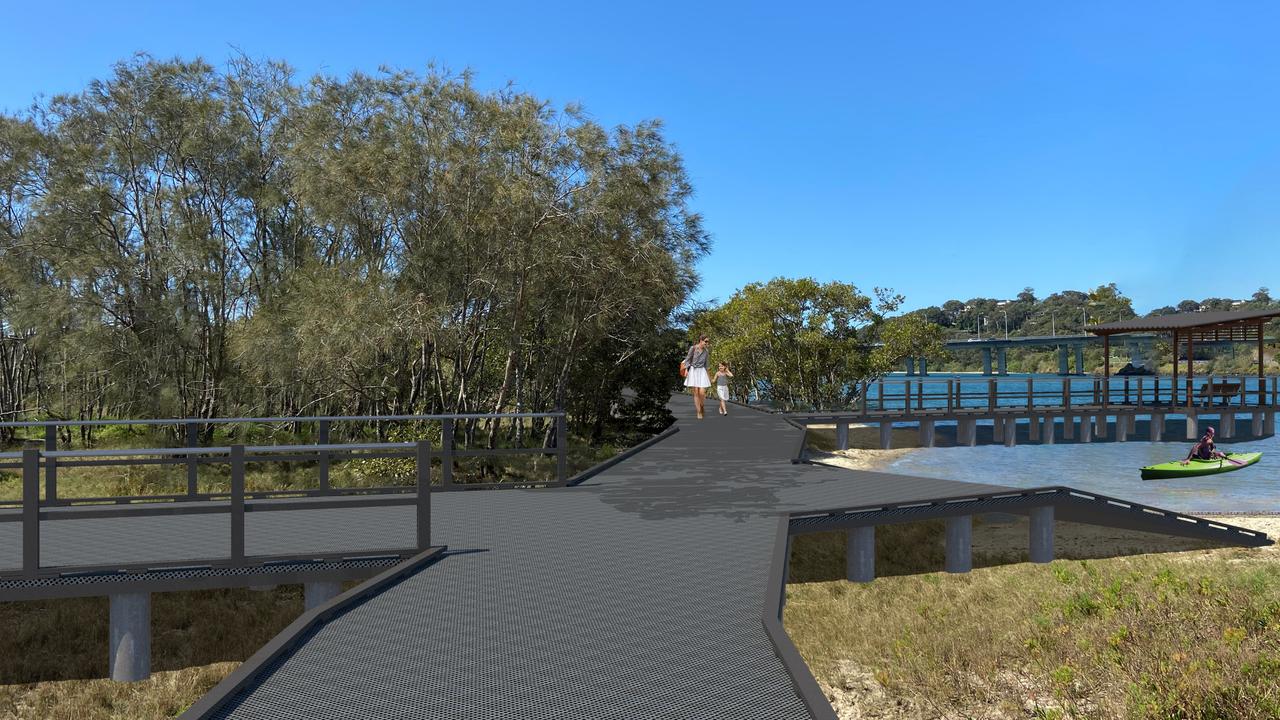 How the Beree-Badalla Reserve Boardwalk at Palm Beach will look after it is upgraded.