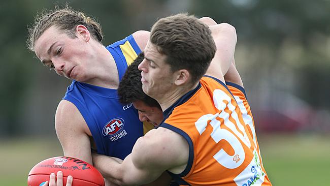 Mitch Podhajski (right) will return to Calder this year to play in the TAC Cup. Picture: Ian Currie.