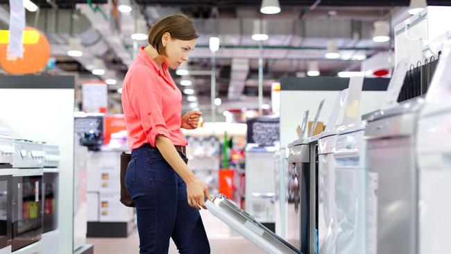 woman buys a Dishwasher