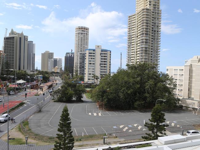 Sultan of Brunei site on the corner of Surfers Paradise Boulevard and View Avenue. Picture Glenn Hampson