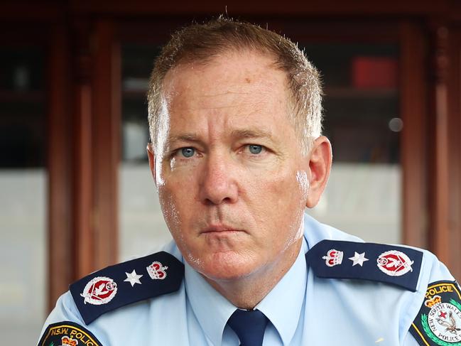 DAILY TELEGRAPH - 22/2/18NSW Police Commissioner Mick Fuller pictured in his offices in Sydney today.  Pic, Sam Ruttyn