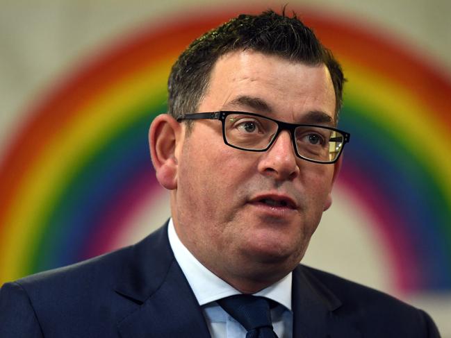 Victorian Premier Daniel Andrews is seen at University High in Melbourne, Wednesday, September 11, 2019. The Premier announced free pads and tampons will be available to girls at Victoria's state schools next year as part of a $20 million government program. (AAP Image/Julian Smith) NO ARCHIVING