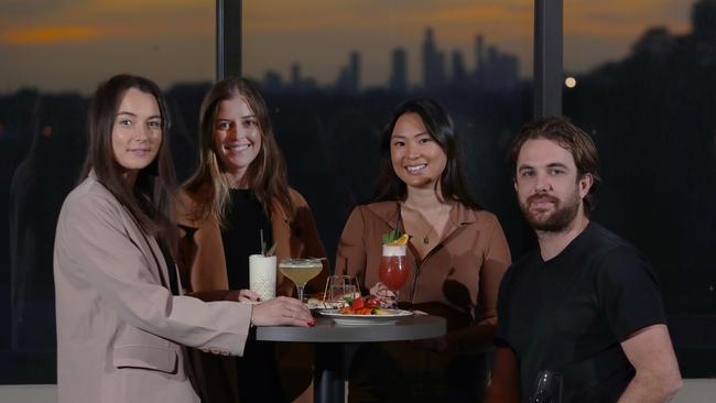 Cityfields’s co-owner Adam Wright-Smith with Georgia Bell, Sarah Brash and Nathalia Chua. Picture: David Crosling