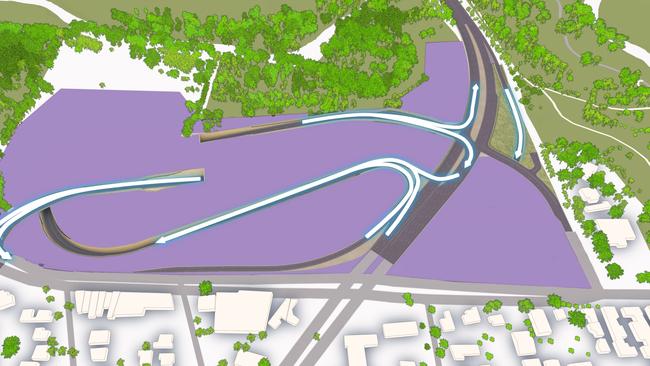 An artist’s impression of the Manningham Road interchange.