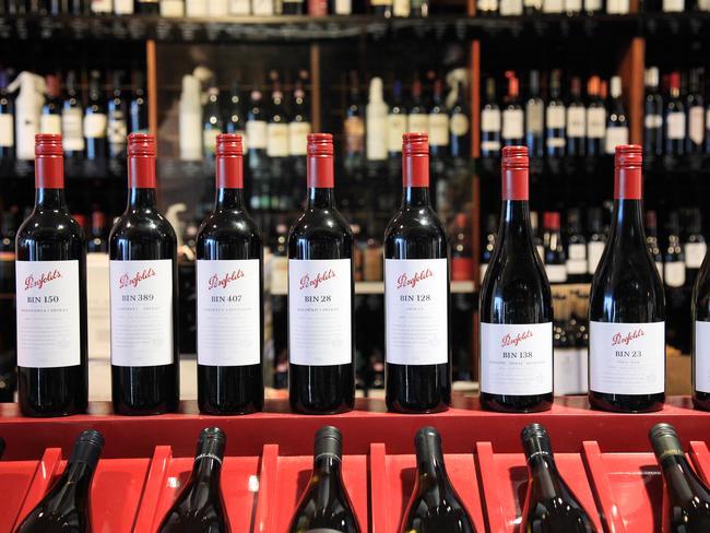 BCM NEWS 1/3/2012. Treasury Wine Estates business development manager Brad Nankervis with the latest wines from Penfolds. Photographer: Liam Kidston.