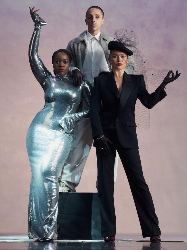 Ruva Ngwenya (left), Christopher Scalzo (centre) and Alinta Chidzey. Picture: James Tolich
