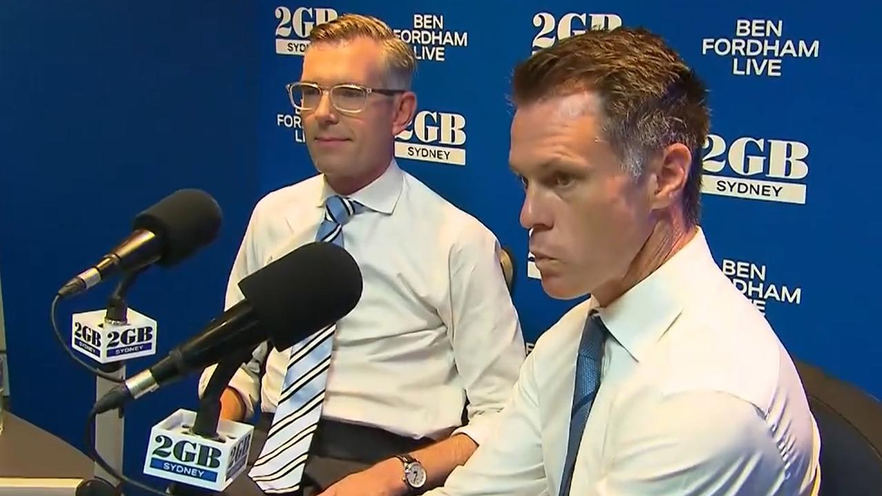 Premier Dominic Perrottet and Labor leader Chris Minns went head-to-head on 2GB in their first leaders' debate. Picture: 2GB