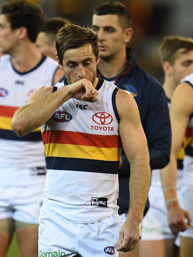 The Crows need at least six more wins to see September. Pic: AAP