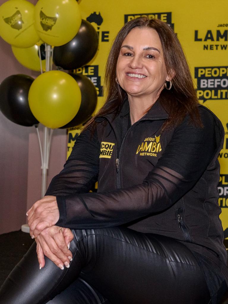 Tasmanian Senator Jacqui Lambie. Picture: NewsWire/Simon Sturzaker