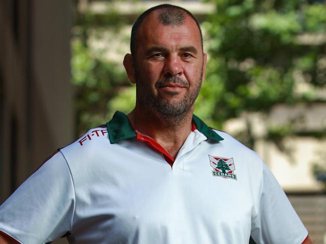 Former Wallabies coach Michael Cheika, in Sydney, today. He will be coaching Lebanon in The Rugby League World Cup.Picture:Justin Lloyd