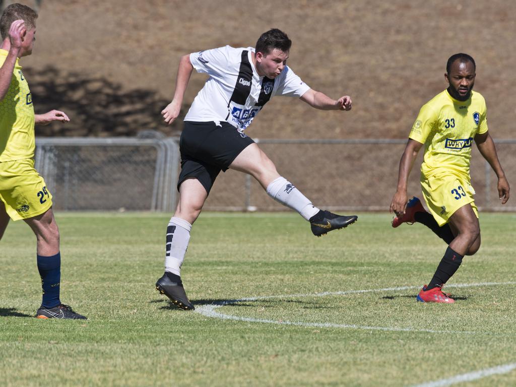 Keiran Antel of Willowburn against Clairvaux FC in a friendly at Commonwealth Oval, Saturday, December 14, 2019. Picture: Kevin Farmer