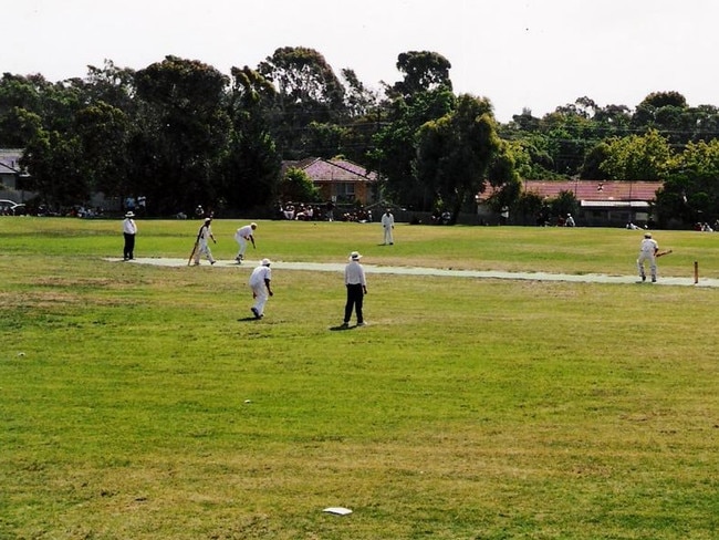 Dean Jones batting for Delacombe Park in January, 2001. Picture: Delacombe Park CC