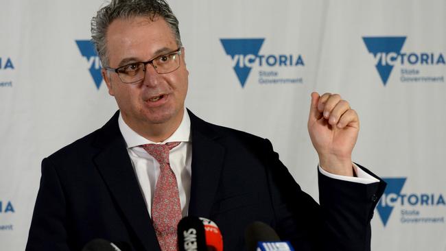 Paul Guerra, CEO of the Victorian Chamber of Commerce, slammed the slow road map to reopening. Picture: NCA NewsWire / Andrew Henshaw