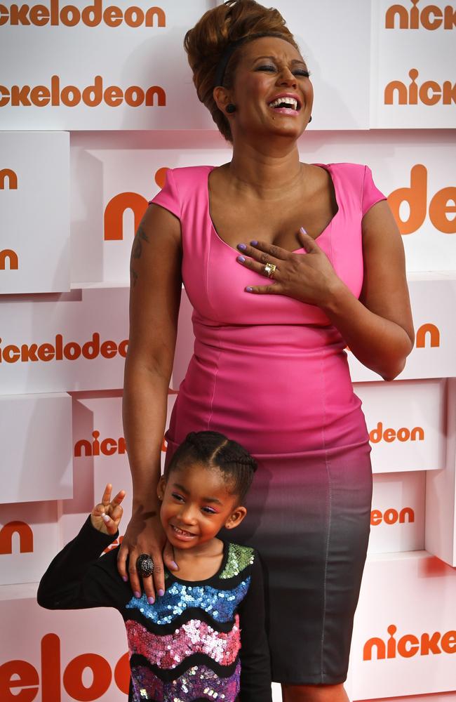 Mel B and her daughter Angel in 2011. Picture: Attila Szilvasi