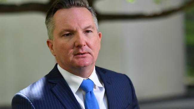 Former Shadow Treasurer Chris Bowen. The report identifies the release of 250 policies and $100bn in spending as a disastrous error. Picture; AAP.