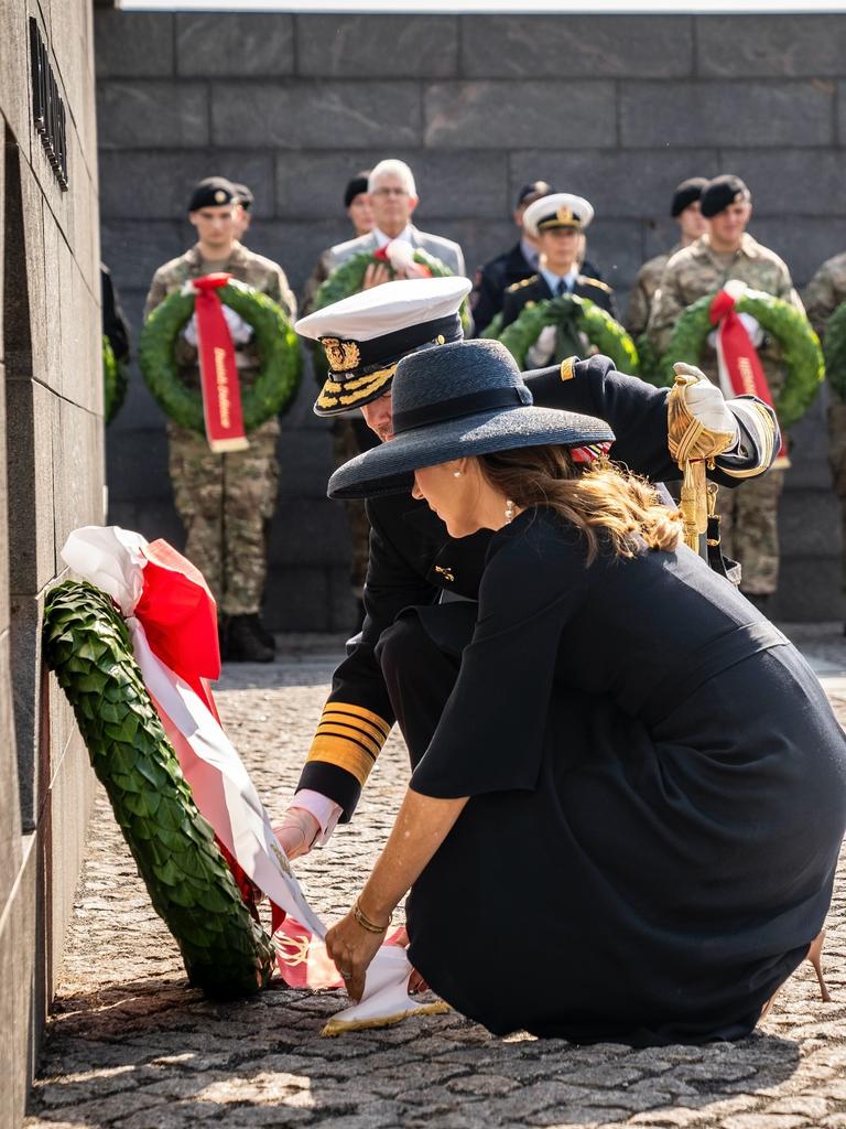 Frederik and Mary laid a wreath. Picture: @detdanskekongehus Instagram