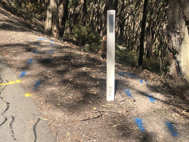 The steep embankment on Mount Lofty Summit Road. Picture: Shashi Baltutis