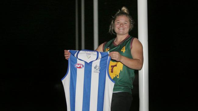 Maddy Smith has joined North Melbourne, but Geelong has the top two picks in the AFLW Draft. Picture: PATRICK GEE