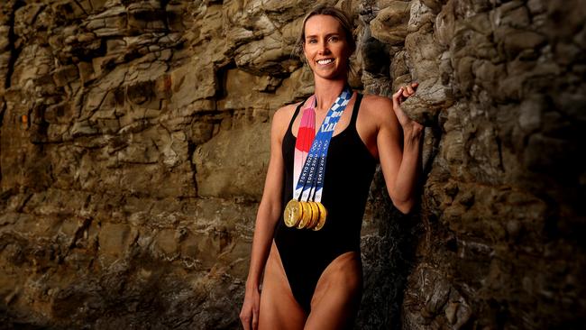 Emma McKeon won seven medals at the Tokyo 2020 Olympic Games, including four gold medals. Picture: Brendon Thorne/Getty Images