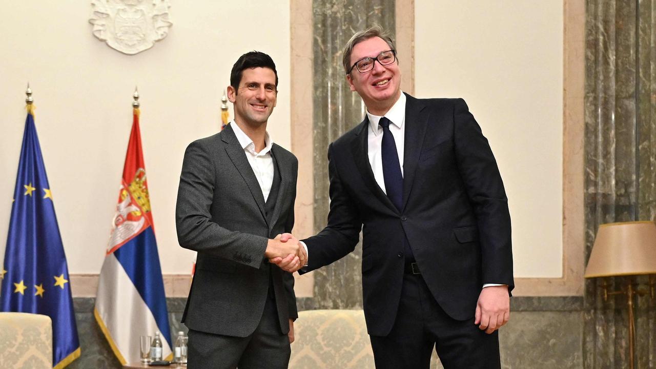 Novak Djokovic has the Serbian President on his side. (Photo by Andrej ISAKOVIC / AFP)