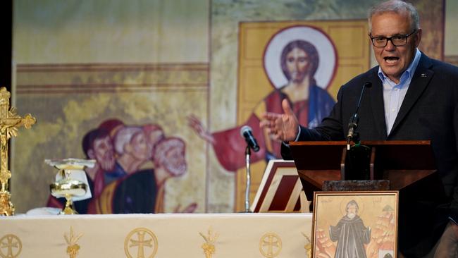 Prime Minister Scott Morrison brought a religious discrimination bill this week. Picture: Adam Taylor