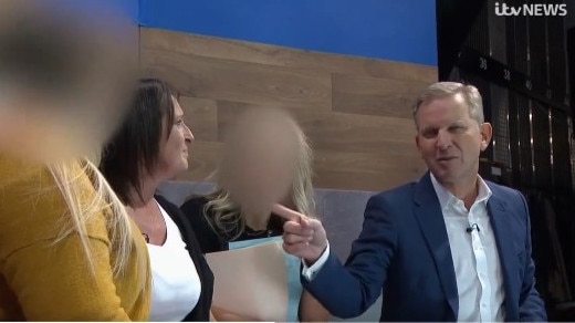 Host Jeremy Kyle addresses Dymond’s ex (unblurred), Jane Callaghan.