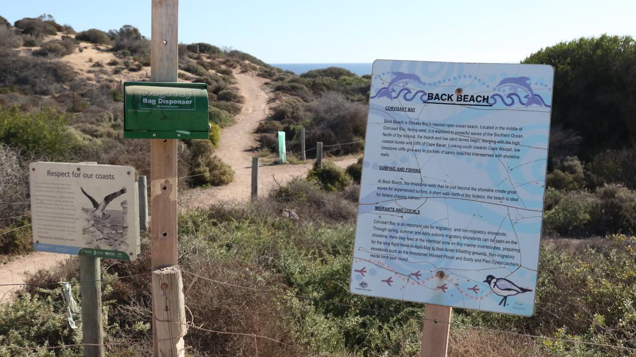 Back Beach near Streaky Bay where two women have drowned. Picture: Supplied