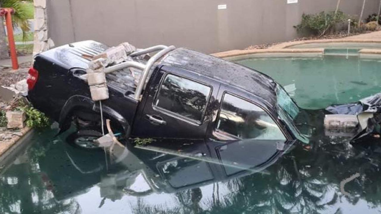 The crash along Park Crescent in Sunshine Beach on October 17. Picture: Clayton’s Towing