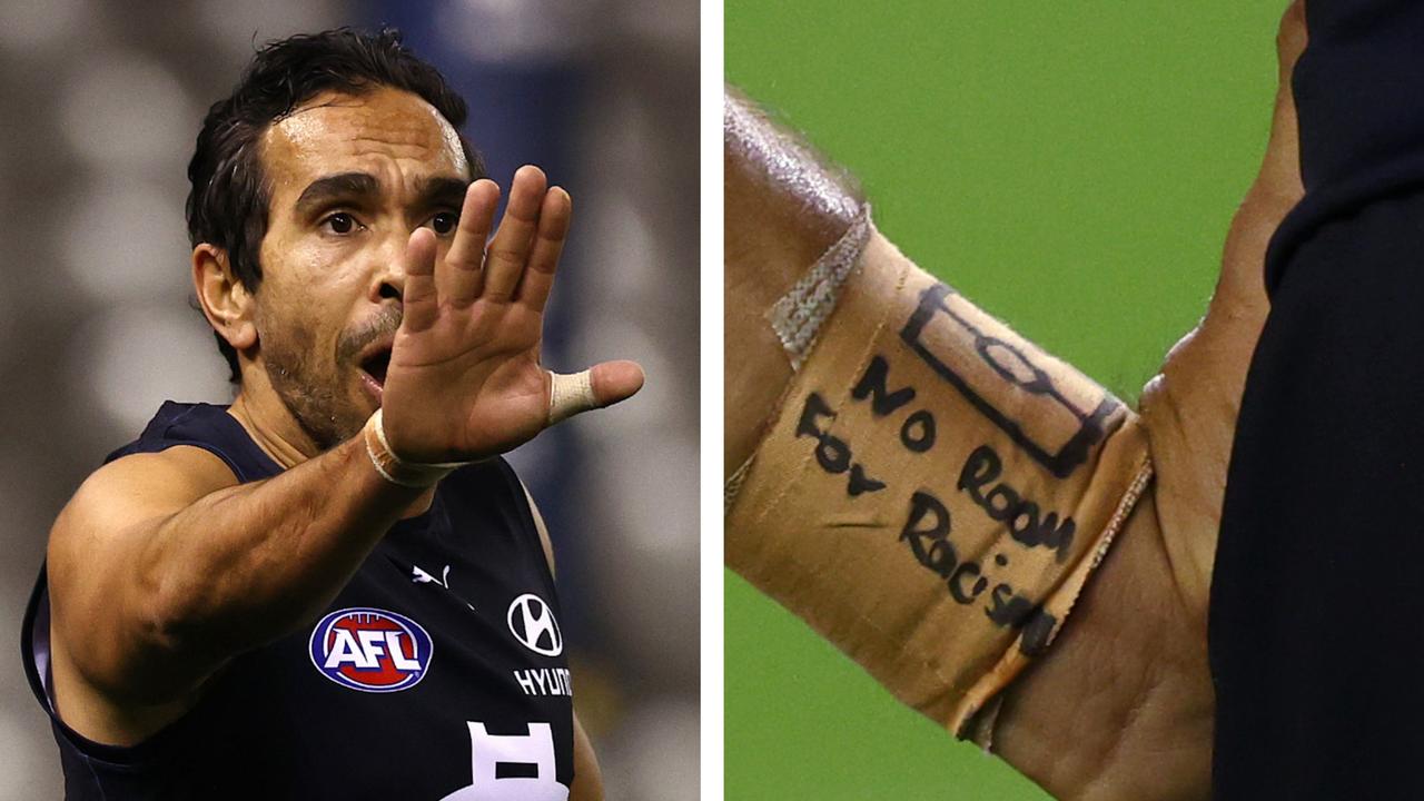 Eddie Betts has made a subtle but powerful stance against racism