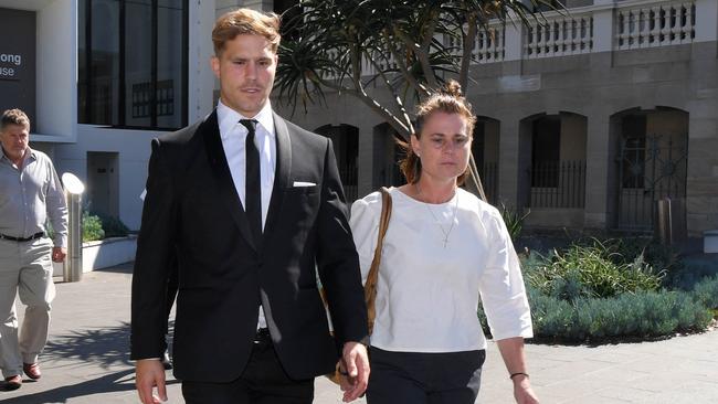 Jack de Belin leaves Wollongong courthouse. Picture: NCA NewsWire/Simon Bullard