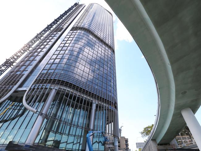 10/8/2016: The  nearly completed new QLD state government office building, 1 William Street dubbed The Tower of Power, Brisbane.Lyndon Mechielsen/The Australian