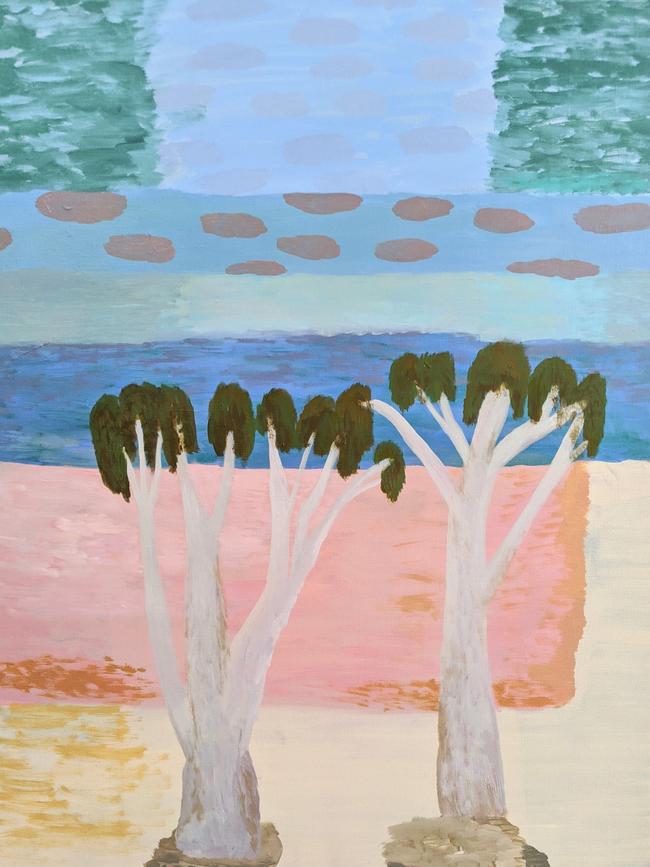 Ileigh Hellier, 'Summer at Glenrock Lagoon' 2020, oil on Italian linen, 102 x 75cm; $3000. Image courtesy of the artist and Curatorial+Co. 