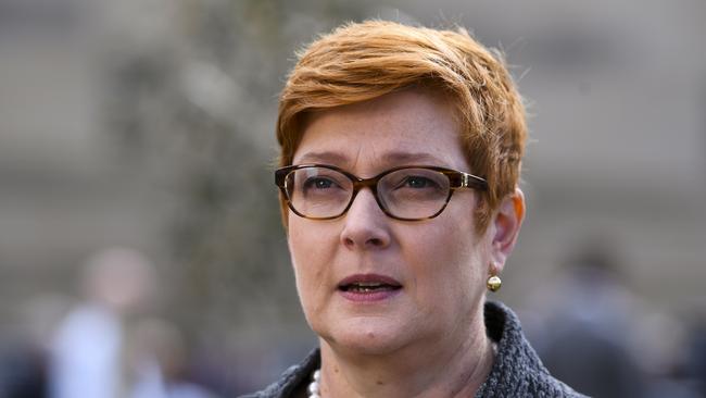 Foreign Minister Marise Payne. Picture: AAP