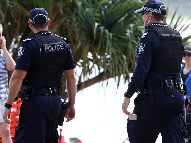 Police on the beat in Burleigh. Picture: Adam Head.