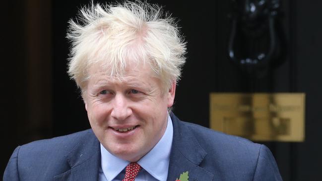 Britain's Prime Minister Boris Johnson leaves number 10, Downing street in London.