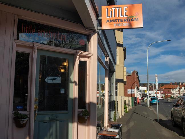 Little Amsterdam cafe in Battery Point. Picture: Linda Higginson