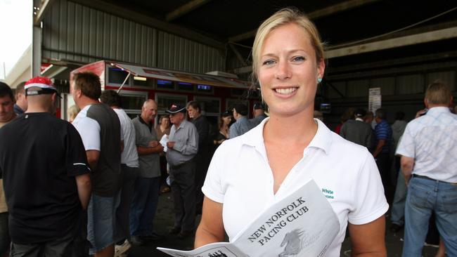 State Election 2010, Labor Lyons candidate Bec (Rebecca) White, 27, at the New Norfolk Pacing Club