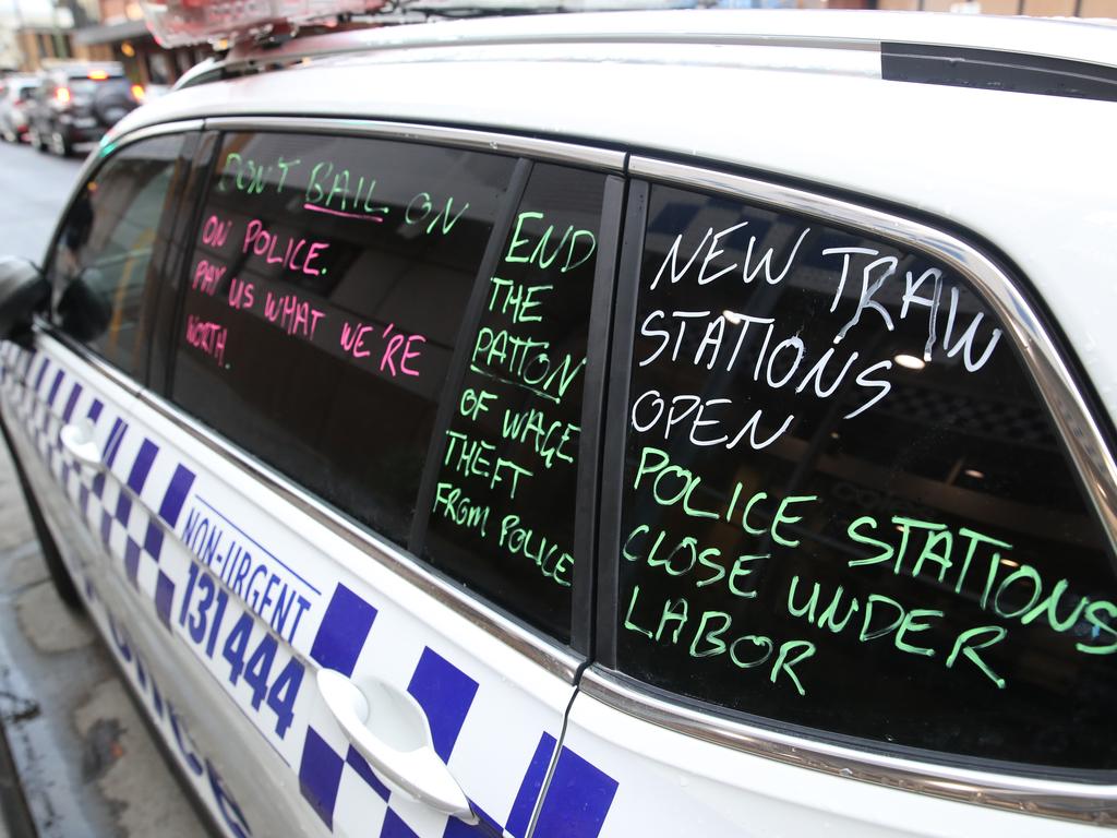 Police say they are being dudded by the Allan government. Picture: David Crosling