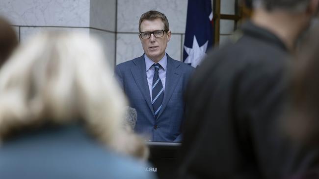 When asked about the century-long snub of South Australian jurists, Federal Attorney-General Christian Porter said it “weighed heavily on my mind, and the mind of cabinet”. Picture: NCA NewsWire / Gary Ramage