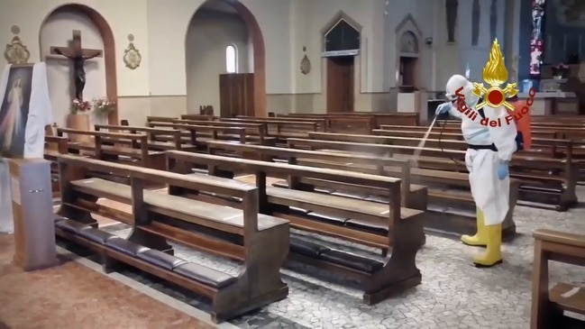 Italy Sanitises its Churches and Public Spaces as Restrictions Continue to Ease