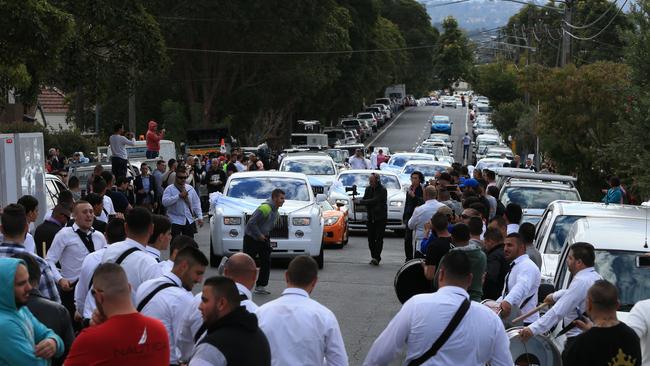 His lavish wedding involved 4 helicopters, over 30 super cars, 50 motorbikes and a jet flyover. Picture: Toby Zerna