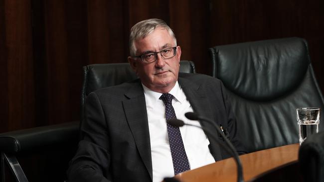 Rene Hidding looking shocked after being pipped for the role of Speaker. Picture: LUKE BOWDEN