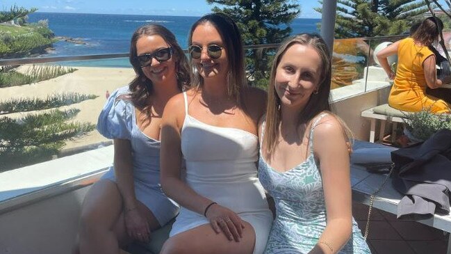 From left to right: Sophie Stone, Ashleigh Woods and Olivia Reed celebrate Melbourne Cup Day at the Coogee Pavilion.